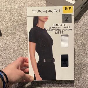 Tahari Black & White Smooth Seamless T-Shirt 2-Pack womenβs super soft shirt